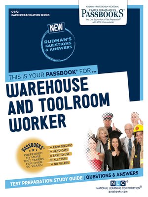 cover image of Warehouse and Toolroom Worker